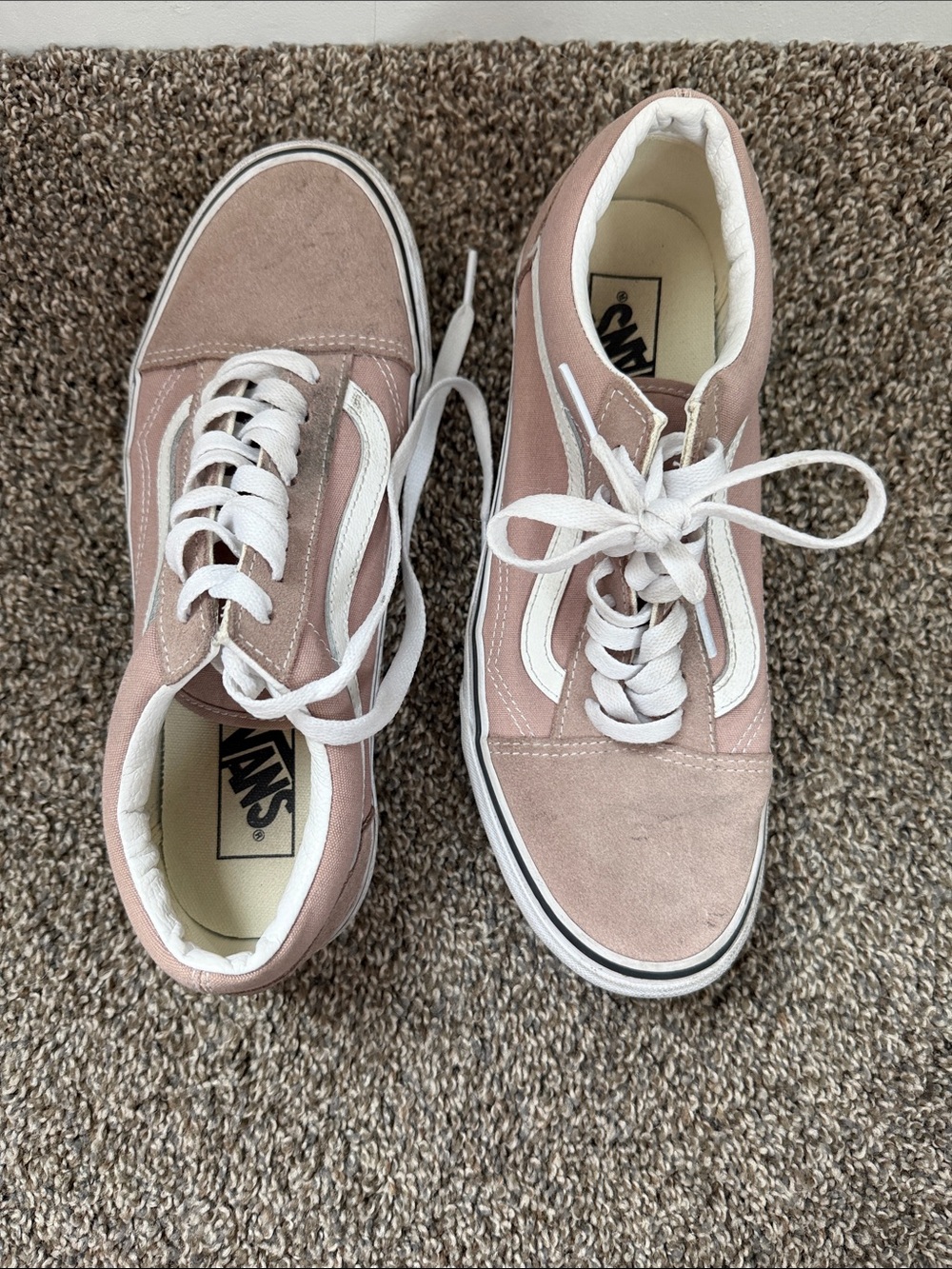 Vans Old Skool Women's light purple and White Skate Sneakers